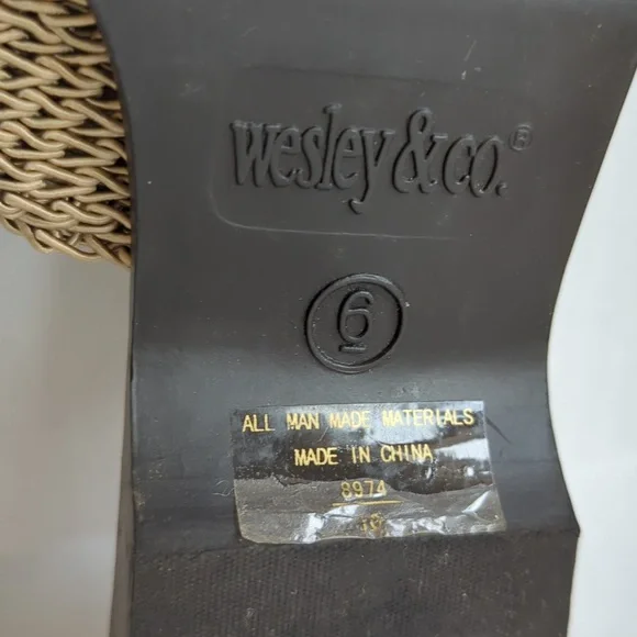 Wesley & Co. Neutral Slide Summer Sandal 6 Tan Brown - Picture 12 of 15